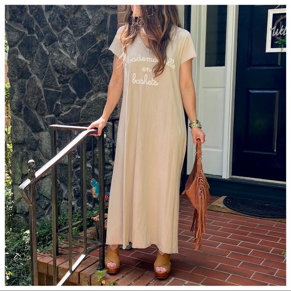 Mademoiselle en Baskets Tshirt Boho DressMade in Italy - Picture 7 of 9